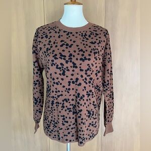 JJill Wearever Collection animal print sweater, small, NWT